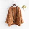 Open Front Tassel Knit Cardigan Sweater Coat - Modakawa Modakawa